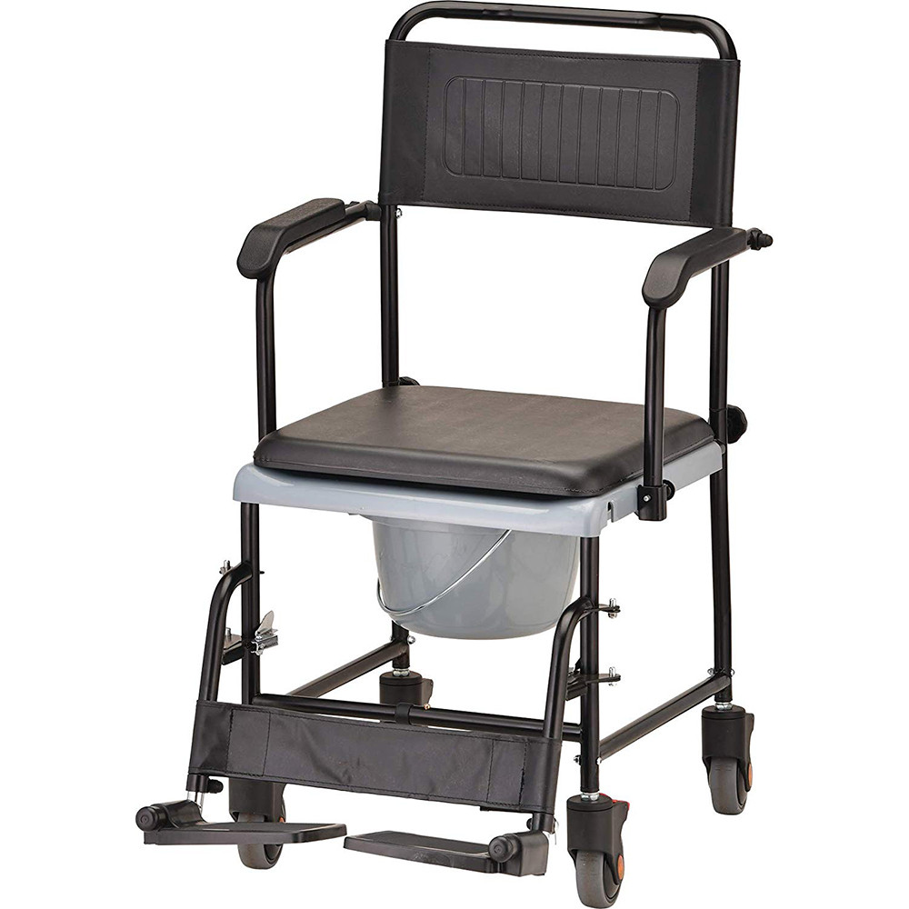 Nova Drop Arm Transport Chair Commode 1800wheelchair Com