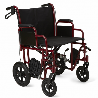 Medline Bariatric Transport Chair with 12 Rear Wheels