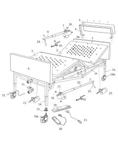 Parts for Full-Electric Bariatric Bed, 48