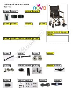 Parts for Nova 319 Transport Chair