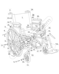 Parts for Drive Cirrus IV Wheelchair