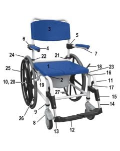 Parts For Aluminum Rehab Shower Commode Chair