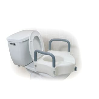 Raised Toilet Seat with Lock and  Arms