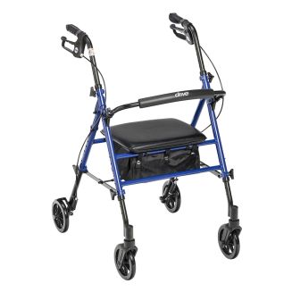 Drive Adjustable Height Rollator with 6 inches Wheels