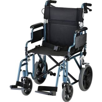 Nova Transport Chair with 12 inches Rear Wheels and Removable Arms