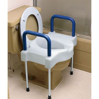 Extra Wide Tall-Ette Elevated Toilet Seat with Steel Legs