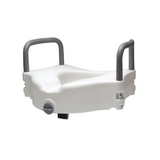 Lumex Locking Raised Toilet Seat with Removable Armrests