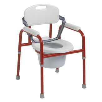 Red Pinniped Pediatric Commode