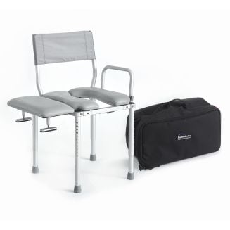Multichair Travel Shower/Commode Seat with Swing-Away Transfer Bench