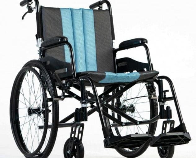 Black And Blue Featherweight Wheelchair