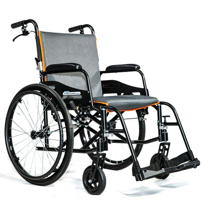 Portable black wheelchair